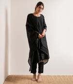 Black Zeenat Straight Fit  Suit Set