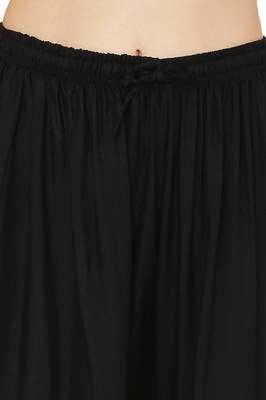 Black Ravishing Trendy Star Mirror Plazzo/Plazo with Elastic Drawstring (Free Size) 6