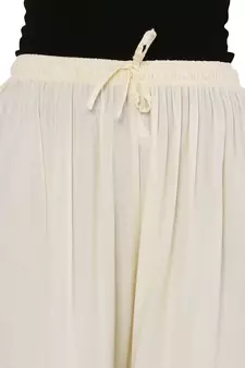 Cream Ravishing Trendy Star Mirror Plazzo/Plazo with Elastic Drawstring (Free Size)