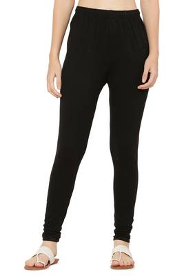 Black Solid Churidar Leggings soft cotton and comfort with stylish (Free Size) 1