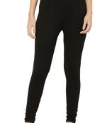 Black Solid Churidar Leggings soft cotton and comfort with stylish (Free Size)