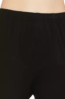 Black Solid Churidar Leggings soft cotton and comfort with stylish (Free Size)