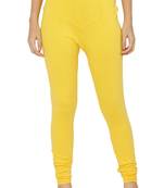 Yellow Solid Churidar Leggings soft cotton and comfort with stylish (Free Size)