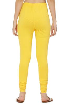 Yellow Solid Churidar Leggings soft cotton and comfort with stylish (Free Size) 4