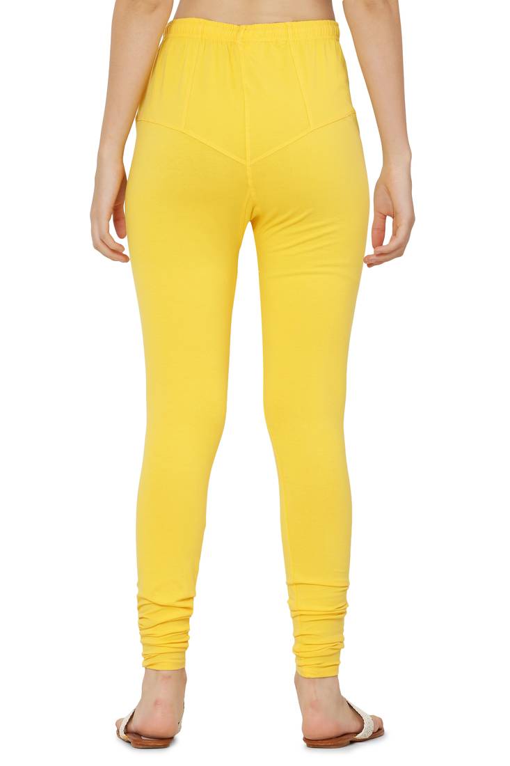 Yellow Solid Churidar Leggings soft cotton and comfort with stylish (Free Size)