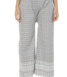 Grey Color Thread Chikankari Cotton Plazzo Pant (Free Size)