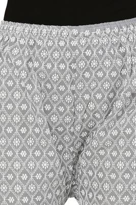Grey Color Thread Chikankari Cotton Plazzo Pant (Free Size) 6