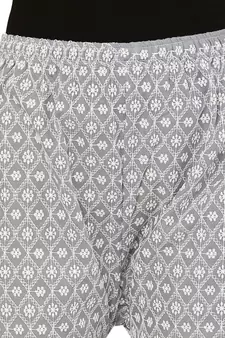 Grey Color Thread Chikankari Cotton Plazzo Pant (Free Size)