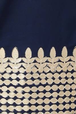 Women's Gota Design Palazzo Pant Navy Blue Color Rayon Fabric (Free Size) 6