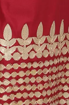 Women's Gota Design Palazzo Pant Maroon Color Rayon Fabric (Free Size)