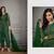 Designer Fancy Party Wear Straight Green Net Salwar Suit Semi Stitched