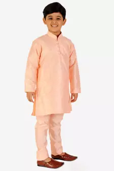 Green Stripes SIlk Jacquard Kurta Pajama Set // Traditional Wear