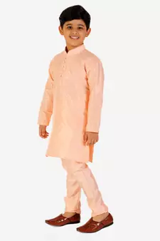Green Stripes SIlk Jacquard Kurta Pajama Set // Traditional Wear