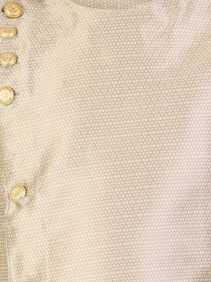 Cream Stripes SIlk Jacquard Kurta Pajama Set // Traditional Wear 6