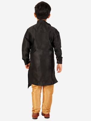Black Stripes SIlk Jacquard Kurta Pajama Set // Traditional Wear 5