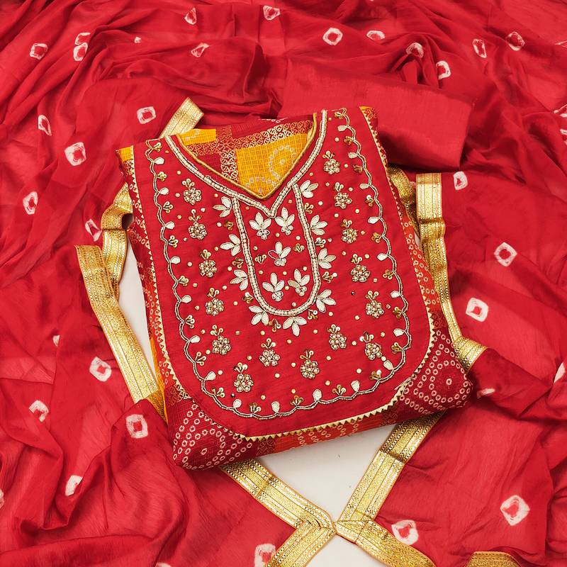 Multicolor printed cotton salwar