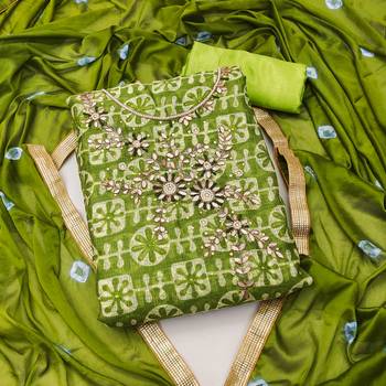 Green printed cotton salwar 1