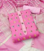 Pink weaved jacquard salwar