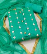 Green fancy cotton salwar