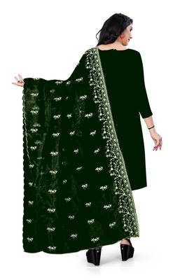 Green embroidered organza salwar 3