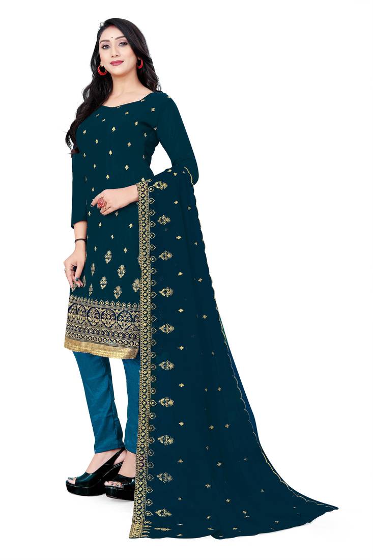 Multicolor embroidered georgette salwar