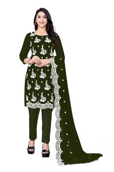 Multicolor embroidered georgette salwar