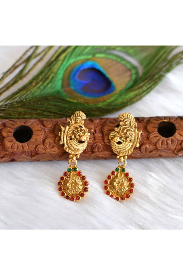 Antique kemp-green Lakshmi necklace set dj-01509