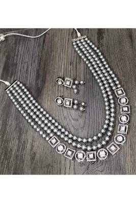 Elegant Replica Statement Premium Quality Kundan Necklace Set 1