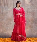 Rani Pink Georgette Anarkali