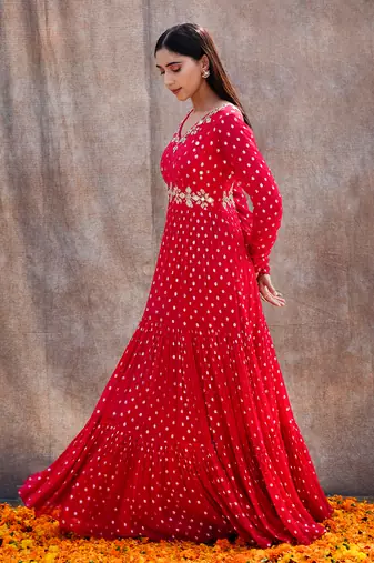 Rani Pink Georgette Anarkali