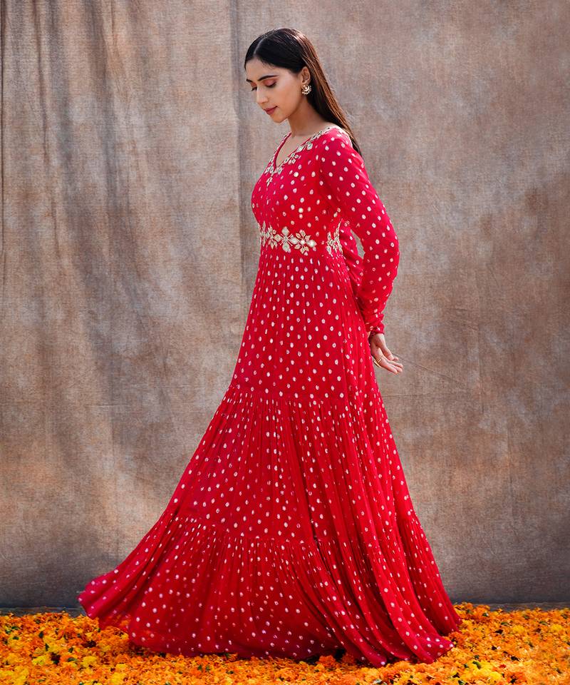 Rani Pink Georgette Anarkali