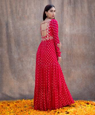 Rani Pink Georgette Anarkali 4