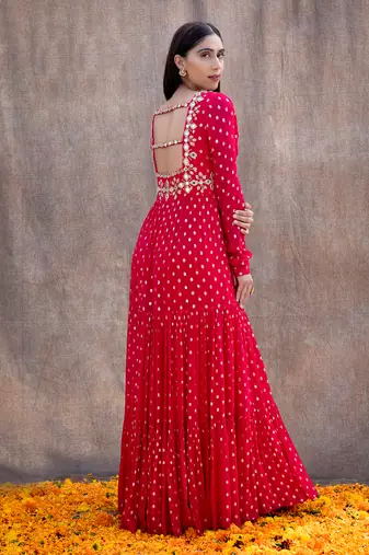 Rani Pink Georgette Anarkali