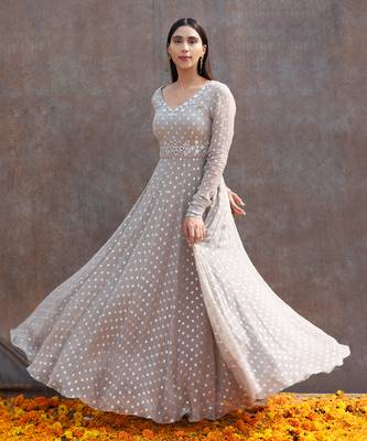 Grey Georgette Anarkali 3