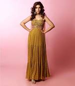 Lemon Green Georgette Anarkali
