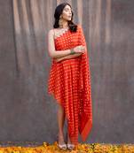Rust Orange Georgette Tunic 