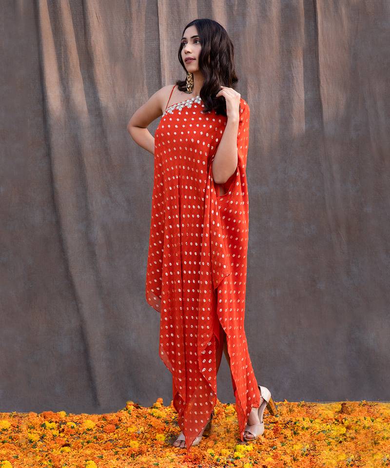 Rust Orange Georgette Tunic 