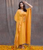 Yellow Georgette Kaftan