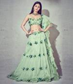 Green Organza Lehenga