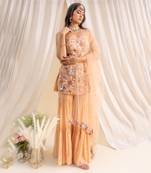Beige Net Sharara
