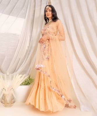 Beige Net Sharara 3