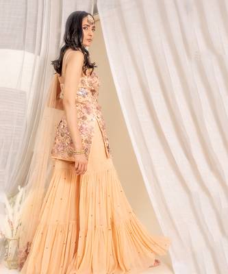 Beige Net Sharara 4