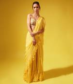 Yellow Etsu Pre-Stitched Saree
