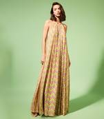 Light Olive Luca Halter Dress