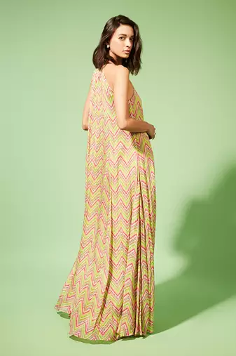 Light Olive Luca Halter Dress