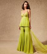 Green Sachi Peplum Top And Pants