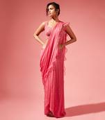 Pink Tori Pre-Stitched Saree