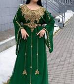 Royal Dubai Beaded Kaftan Abaya Party Fancy African Clothing Crystal Fancy Work New Collection Caftan