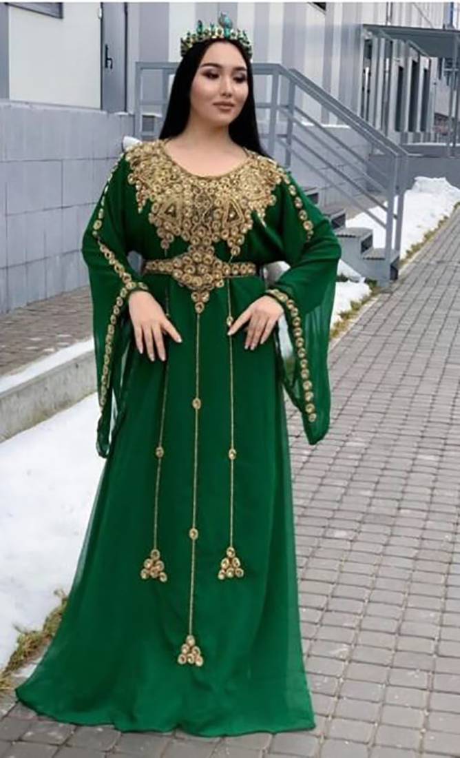 Royal Dubai Beaded Kaftan Abaya Party Fancy African Clothing Crystal Fancy Work New Collection Caftan