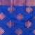 HOUSE OF BEGUM Women's Royal Blue Organza Silk all over Copper Buti Print Saree with Blouse Piece